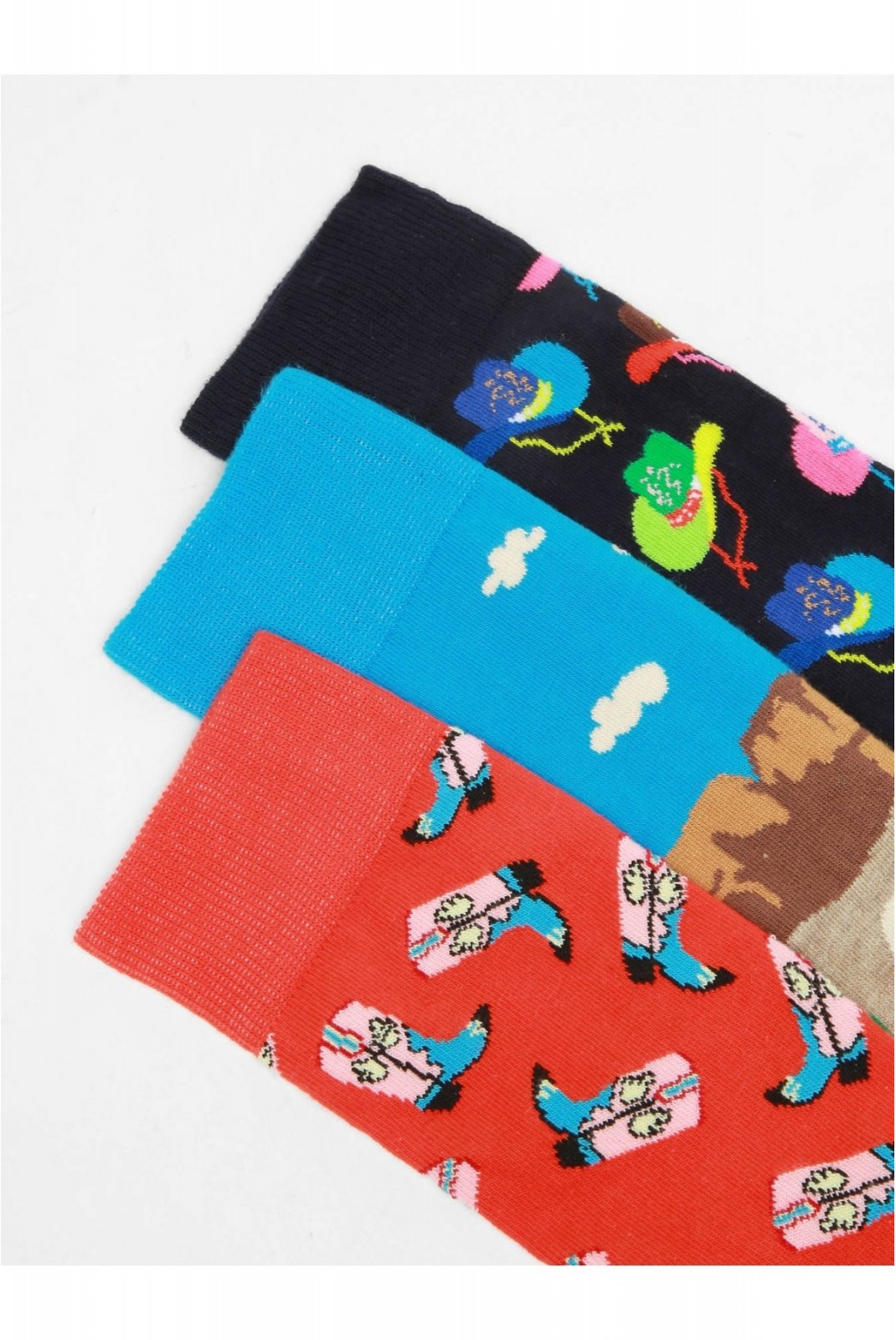 Coffret 3 paires chaussettes motifs Happy Socks Welcome To.. XWET08-0200