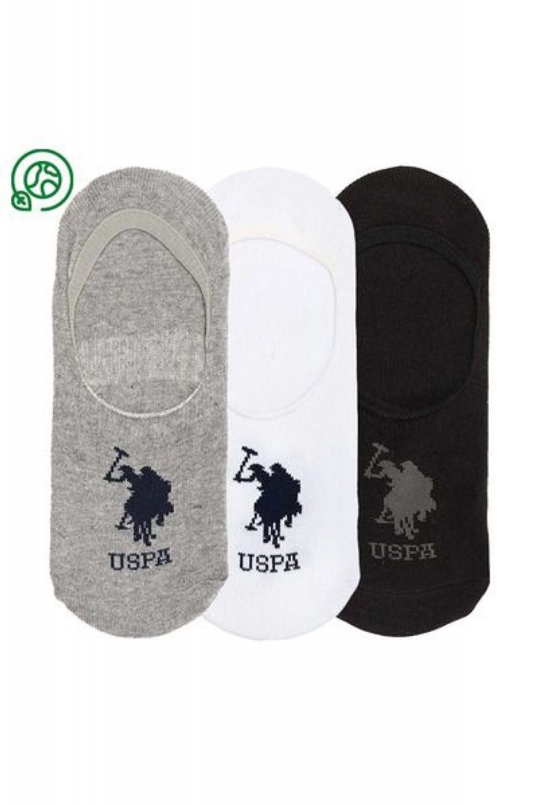 Pack 3 paires de chaussettes U.S. Polo 188 white black grey US004UF