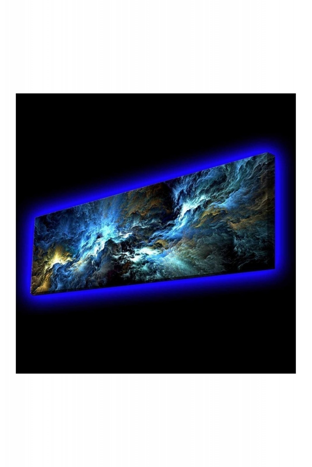 Peinture décorative sur toile éclairée par LED Re-form Blue/Multicolore 139LDG1105