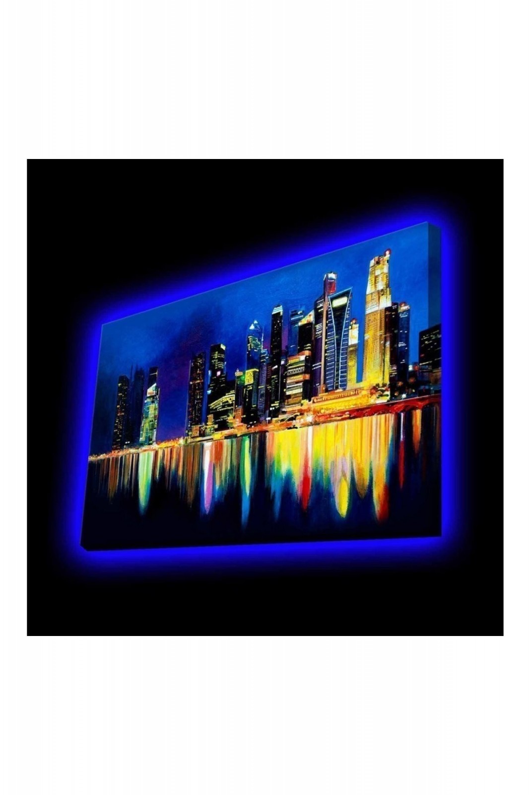 Peinture décorative sur toile Neon graph Multicolore 139LDG1128