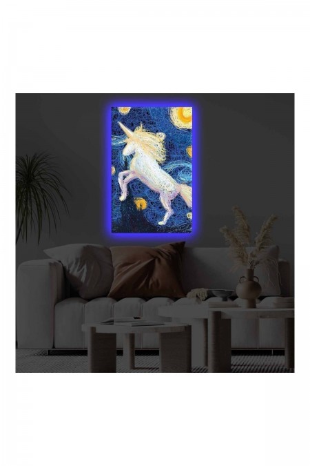 Peinture décorative sur toile éclairée par LED Neon graph Multicolore 139LDG1139