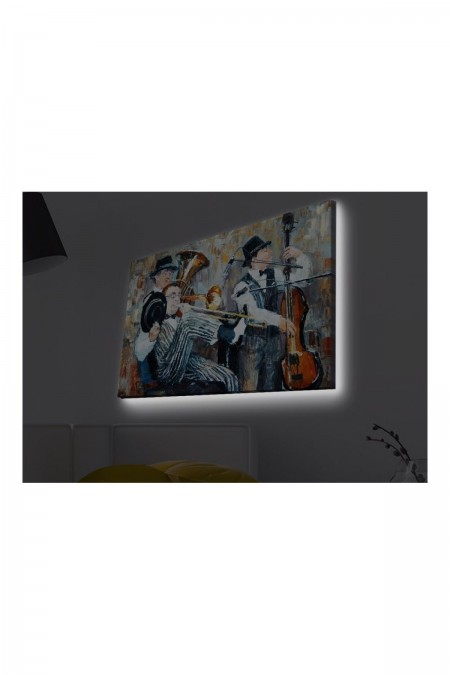 Peinture décorative sur toile éclairée par LED Neon graph Multicolore 254LED4411