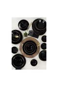 Service de table en céramique (24 Pièces) Hermia Black / Gold 275KRM1610