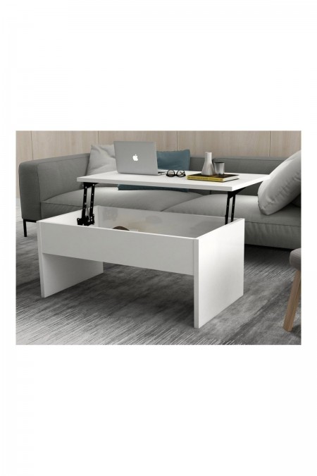 Table basse - Akilli - White - White - 756FRN2815 Furniture mix Blanc 756FRN2815