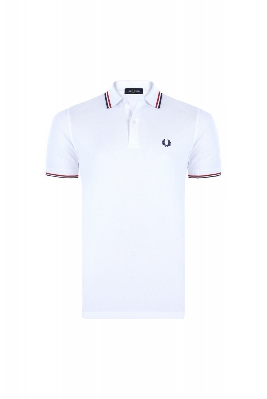 Polo Classique coton piqué Fred perry 748 White/bright red/navy M2100