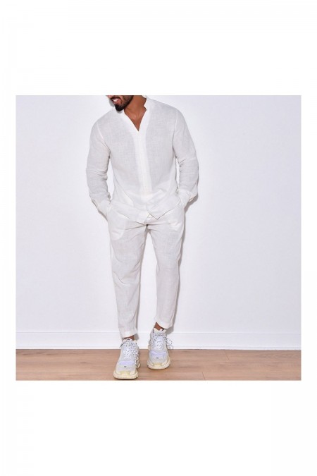Ensemble chemise & pantalon ADA BLANC White YYS0718ZQY3