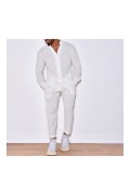 Ensemble chemise & pantalon Ada blanc White YYS0718ZQY3