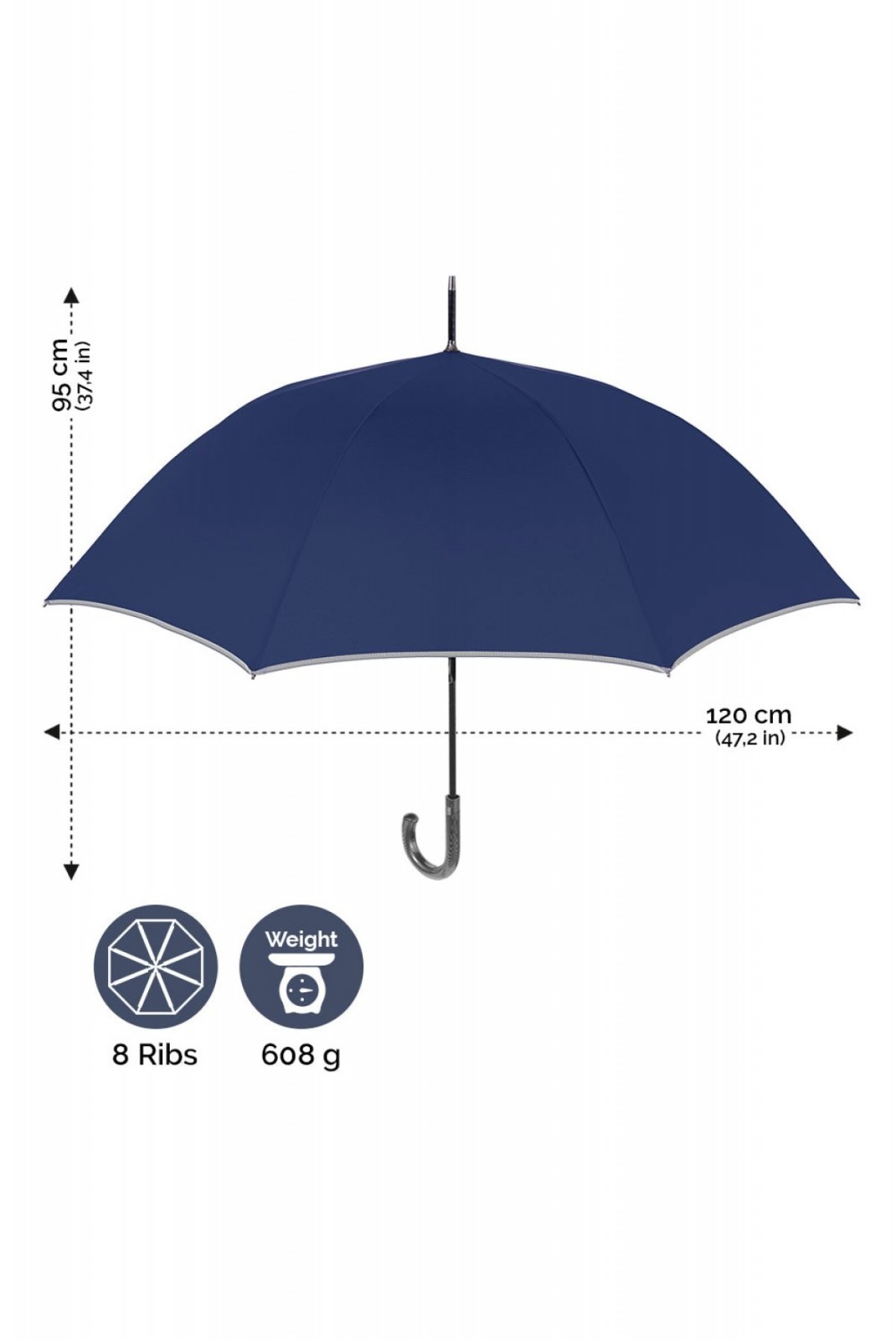 Parapluie canne large protection Perletti MARINE 21766