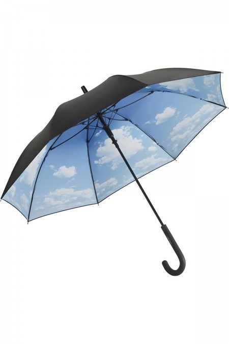Parapluie canne imprimé nuage Fare black 1193