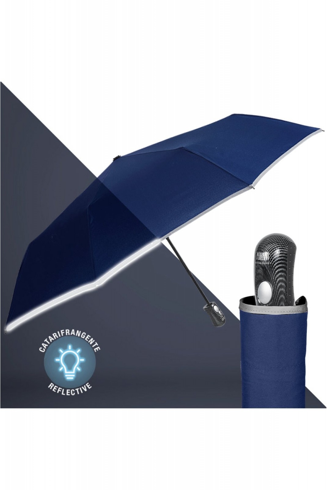 Parapluie de poche pliant Perletti MARINE 21767