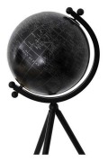 Globe Terrestre Sur Trepied 55Cm Home Déco Factory Noir-Gris MO1320
