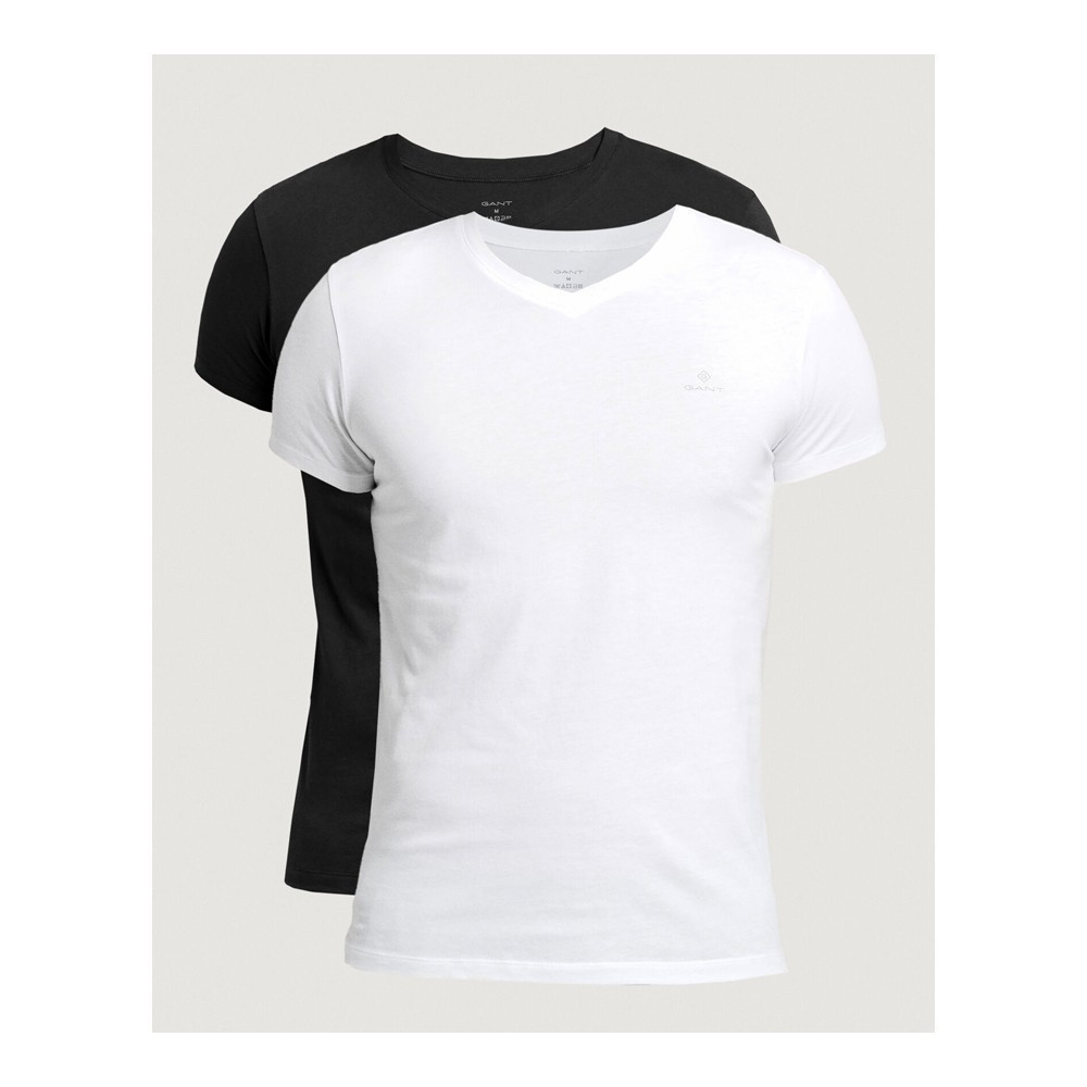 Pack 2 t-shirts - GANT - 111 Black White - 901002118 111 - Homme Prive
