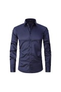 Chemise infroissable Pettino grotto NAVY BLUE 2-7