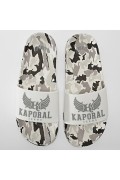Mules camouflage avec logo relief  Kaporal BLANC DECAL
