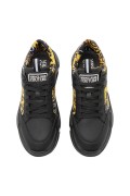 Sneaker cuir printé Versace Jeans G89 BLACK/GOLD 76YA3SC2 ZPA52