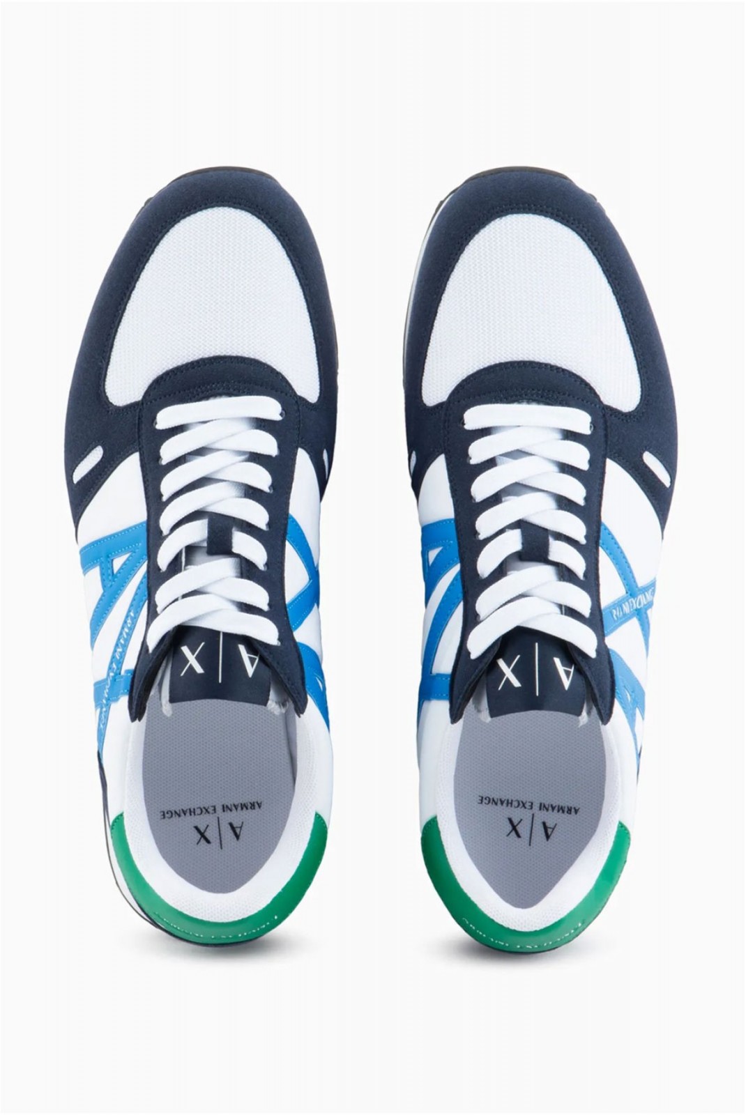 Sneakers basses gros logo Armani exchange T700 NAVAL BLUE+OP.WHT+GR XUX017 XCC68