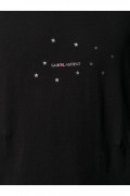 Tee shirt coton à petit logo étoilé Yves Saint Laurent 1081 NOIR BMK577087