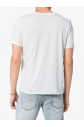 TShirt regular 100% coton print logo Yves Saint Laurent 9000 BLANC BMK464572 YB2DQ
