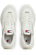 Sneakers running bimatière Tommy Jeans YBL Ecru EM0EM01381