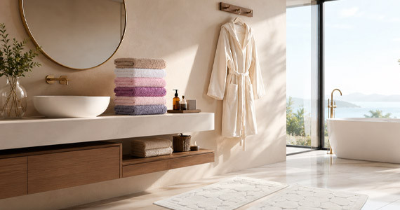 TAPIS ET SERVIETTES DE BAIN