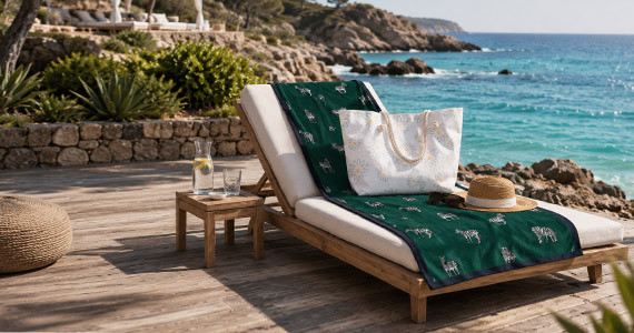 SERVIETTES DE PLAGE, CHAISES PLIANTES...